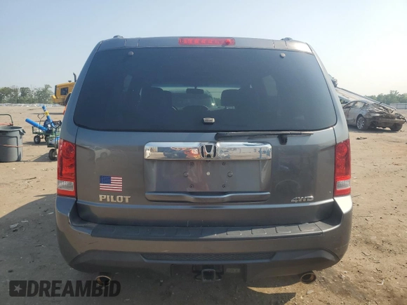 2012 Honda Pilot EX-L with VIN 5FNYF4H66CB084493, listed as a Copart auction lot 59683655 with 112,477 mi miles and Salvage title. Bid and sale history available at DreamBid. Image 6.