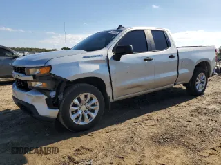 2020 Chevrolet Silverado 1500 Custom with VIN 1GCRWBEH7LZ248973, listed as a Copart auction lot 79265804 with 82,755 mi miles and Salvage Title. Bid and sale history available at carsss.com. Image 1.