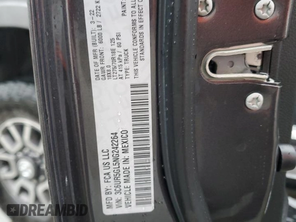 2022 Ram 2500 Longhorn z VIN 3C6UR5GL5NG242264, wystawiony jako Copart lot #82698174 z przebiegiem 42 661 mil mil oraz Szkoda całkowita • Salvage title. Historia ofert i sprzedaży dostępna na DreamBid. Obrazek 13.
