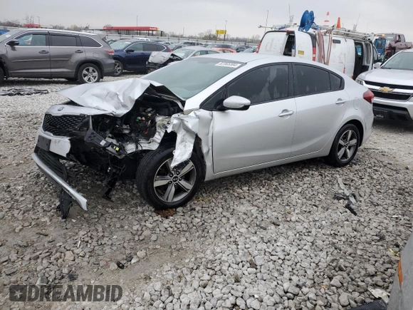 2018 Kia Forte LX with VIN 3KPFL4A72JE174343, listed as a Copart auction lot 82365594 with 128,306 mi miles and Salvage Title. Bid and sale history available at carsss.com. Image 1.