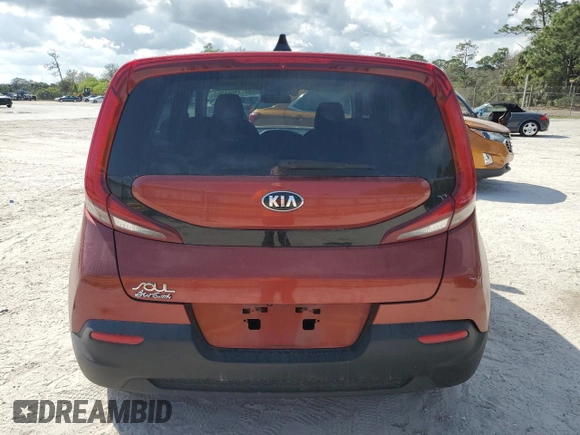 2020 Kia Soul LX with VIN KNDJ23AU3L7096431, listed as a Copart auction lot 43965265 with 54,768 mi miles and Salvage Title. Bid and sale history available at carsss.com. Image 6.