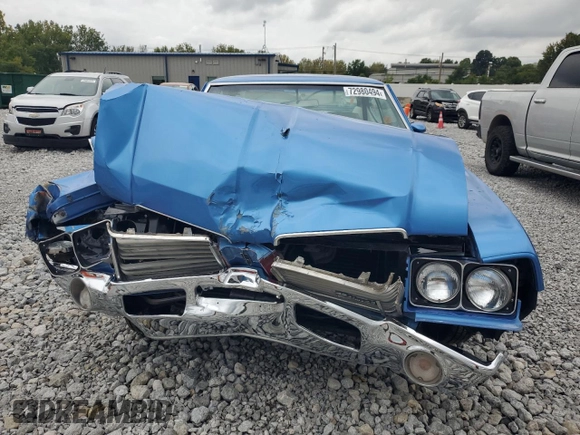 1971 Oldsmobile Cutlass with VIN 336871R14332, listed as a Copart auction lot 72980494 with 53,459 mi miles and Salvage Title. Bid and sale history available at DreamBid. Image 5.