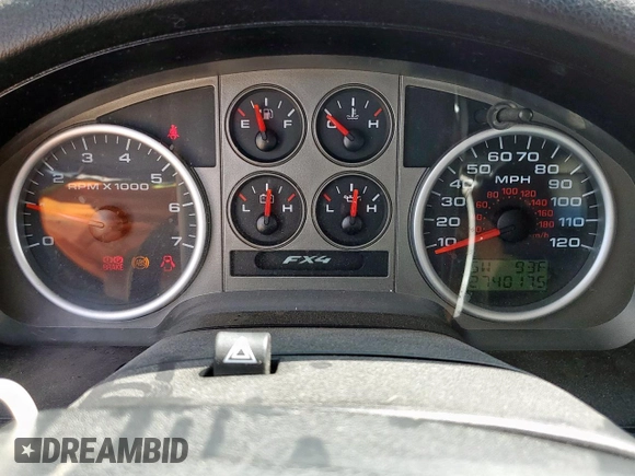 2006 Ford F-150 XLT with VIN 1FTPW14V46FB64348, listed as a Copart auction lot 61654675 with 274,017 mi miles and Salvage title. Bid and sale history available at DreamBid. Image 9.