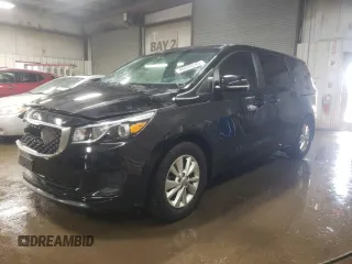 2015 Kia Sedona L with VIN KNDMA5C17F6025760, listed as a Copart auction lot 46440545 with 75,923 mi miles and Salvage Title. Bid and sale history available at carsss.com. Image 1.