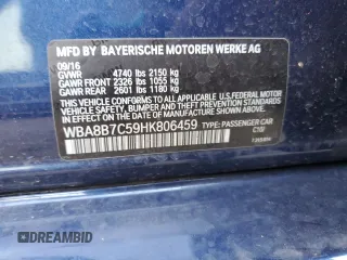 2017 BMW 3 Series 340i xDrive with VIN WBA8B7C59HK806459, listed as a Copart auction lot 82413934 with 60,421 mi miles and Salvage Title. Bid and sale history available at carsss.com. Image 14.