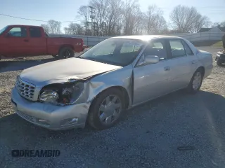 2002 Cadillac DeVille DTS with VIN 1G6KF57922U124813, listed as a Copart auction lot 87055984 with 94,769 mi miles and Salvage Title. Bid and sale history available at carsss.com. Image 1.