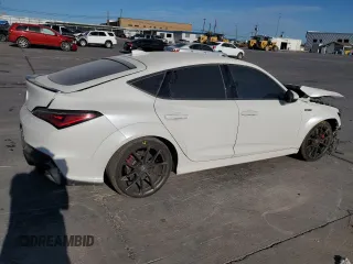 2024 Acura Integra Type S with VIN 19UDE5G94RA001004, listed as a Copart auction lot 69326844 with 6,876 mi miles and Salvage Title. Bid and sale history available at carsss.com. Image 3.
