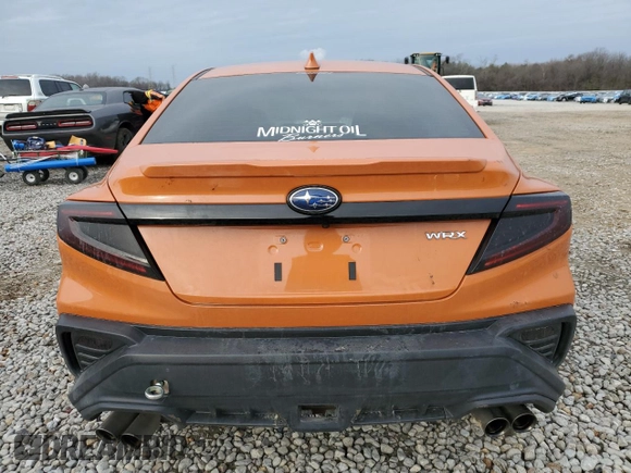 2022 Subaru WRX Premium with VIN JF1VBAF69N9025733, listed as a Copart auction lot 45037225 with 14,791 mi miles and Salvage title. Bid and sale history available at DreamBid. Image 6.