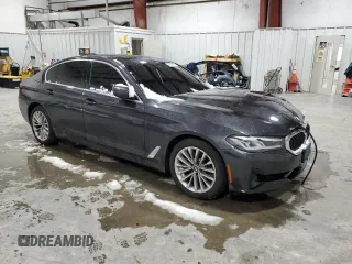 2021 BMW 5 Series 530i xDrive with VIN WBA13BJ0XMCG02446, listed as a Copart auction lot 44348085 with Not Provided miles and Salvage Title. Bid and sale history available at carsss.com. Image 4.