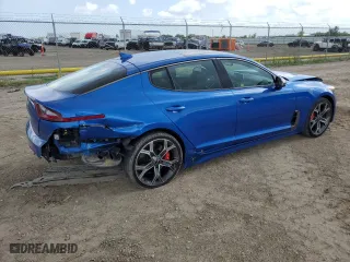 2019 Kia Stinger GT1 with VIN KNAE45LC7K6053028, listed as a Copart auction lot 59535094 with 44,790 mi miles and Salvage Title. Bid and sale history available at carsss.com. Image 3.