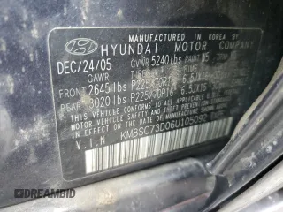 2006 Hyundai Santa Fe GLS with VIN KM8SC73D06U105092, listed as a Copart auction lot 83769454 with 141,486 mi miles and Clean Title. Bid and sale history available at carsss.com. Image 12.