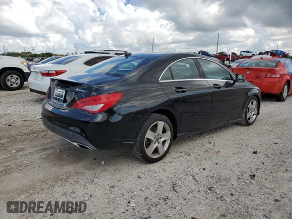 2018 Mercedes-Benz CLA 250 with VIN WDDSJ4GB1JN586271, listed as a Copart auction lot 62459963 with 59,323 mi miles and . Bid and sale history available at DreamBid. Image 3.