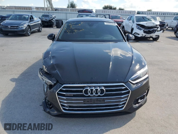 2019 Audi A5 Sportback Prestige with VIN WAUCNCF51KA076890, listed as a Copart auction lot 73203354 with 40,572 mi miles and Salvage Title. Bid and sale history available at carsss.com. Image 5.