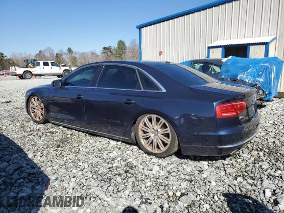 2013 Audi A8 3.0L with VIN WAURGAFD0DN003358, listed as a Copart auction lot 46038825 with 114,973 mi miles and Clean title. Bid and sale history available at DreamBid. Image 2.