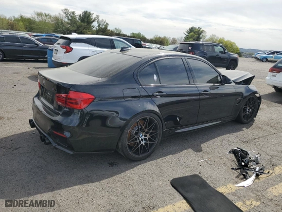 2018 BMW M3 with VIN WBS8M9C53J5L00440, listed as a Copart auction lot 54178485 with 47,451 mi miles and Salvage Title. Bid and sale history available at carsss.com. Image 3.