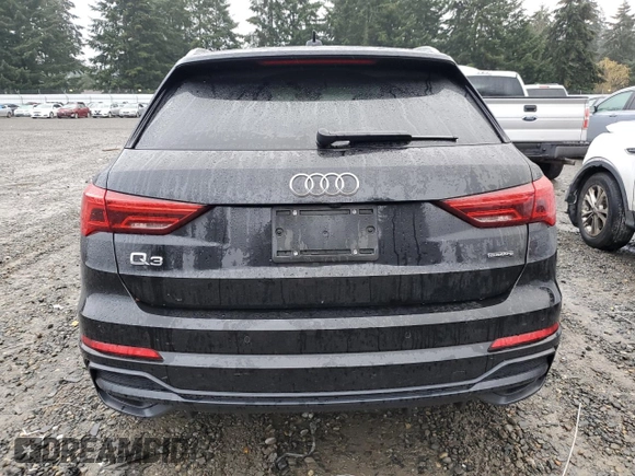 2020 Audi Q3 S line Prestige with VIN WA1FECF35L1122408, listed as a Copart auction lot 82124404 with 29,350 mi miles and Salvage Title. Bid and sale history available at carsss.com. Image 6.