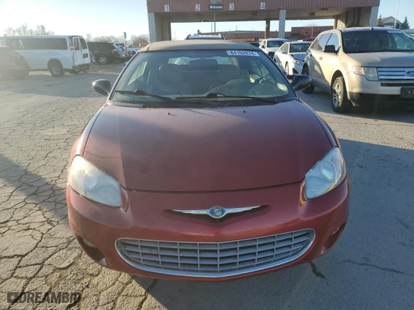 2002 Chrysler Sebring LXi with VIN 1C3EL55R42N302113, listed as a Copart auction lot 84102874 with 77,625 mi miles and Salvage Title. Bid and sale history available at carsss.com. Image 5.