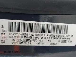 2014 Jeep Compass Sport with VIN 1C4NJCBB0ED647937, listed as a IAAI auction lot 41444062 with 135,679 mi miles and . Bid and sale history available at DreamBid. Image 9.