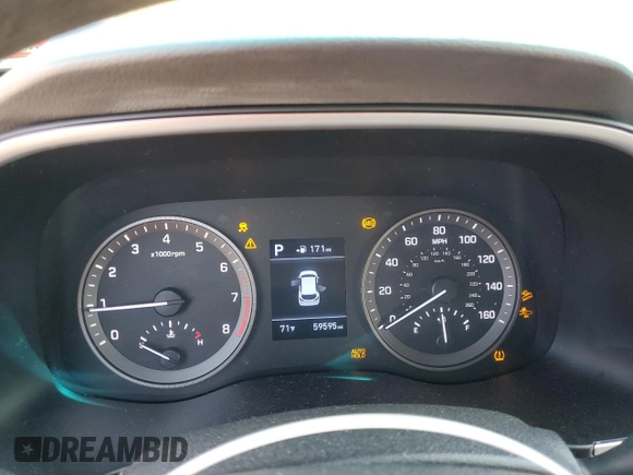 2020 Hyundai Tucson SE z VIN KM8J2CA41LU157465, wystawiony jako Copart lot #54726895 z przebiegiem 59 595 mil mil oraz Szkoda całkowita • Salvage title. Historia ofert i sprzedaży dostępna na DreamBid. Obrazek 9.