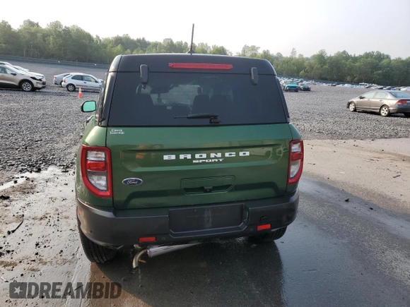 2023 Ford Bronco Sport Outer Banks with VIN 3FMCR9C66PRD86677, listed as a Copart auction lot 60369875 with Not provided miles and Salvage title. Bid and sale history available at DreamBid. Image 6.