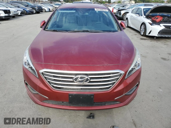 2016 Hyundai Sonata SE with VIN 5NPE24AF9GH323096, listed as a Copart auction lot 54190815 with 52,770 mi miles and Salvage Title. Bid and sale history available at carsss.com. Image 5.