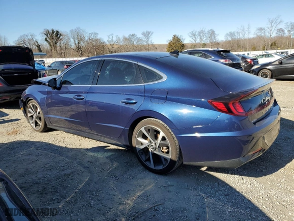 2021 Hyundai Sonata SEL Plus with VIN 5NPEJ4J2XMH132301, listed as a Copart auction lot 46515995 with 54,997 mi miles and Salvage Title. Bid and sale history available at carsss.com. Image 2.