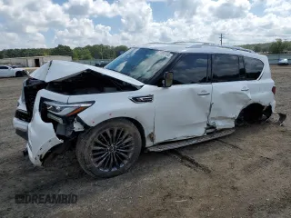 2021 Infiniti QX80 PREMIUM SELECT with VIN JN8AZ2AF1M9720499, listed as a Copart auction lot 71835104 with 55,653 mi miles and Salvage Title. Bid and sale history available at carsss.com. Image 1.