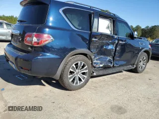 2020 Nissan Armada SL with VIN JN8AY2NCXLX517155, listed as a Copart auction lot 82225884 with 93,795 mi miles and Salvage Title. Bid and sale history available at carsss.com. Image 3.