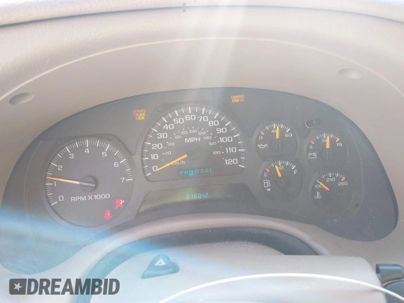 2004 Chevrolet TrailBlazer LT with VIN 1GNDS13S142422830, listed as a IAAI auction lot 42054144 with 218,042 mi miles and . Bid and sale history available at DreamBid. Image 7.
