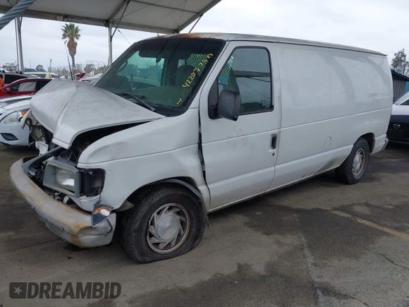 2001 Ford Econoline Cargo with VIN 1FTRE14211HA57966, listed as a IAAI auction lot 42207750 with 239,936 mi miles and . Bid and sale history available at DreamBid. Image 2.