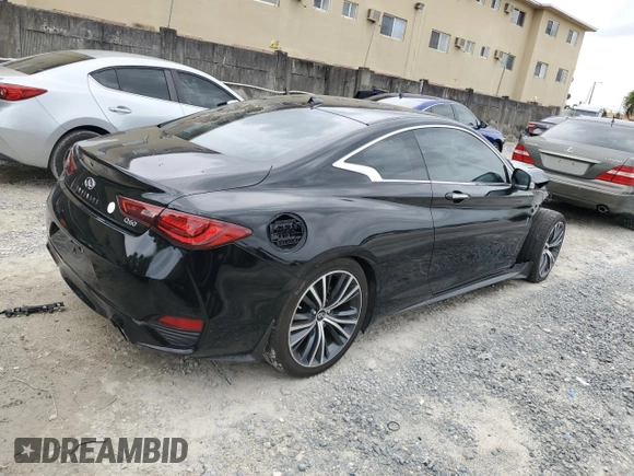 2020 Infiniti Q60 Luxe with VIN JN1EV7EK3LM340320, listed as a Copart auction lot 72427514 with 15,947 mi miles and Non Repairable. Bid and sale history available at carsss.com. Image 3.