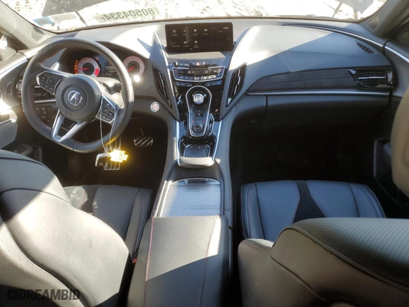 2024 Acura RDX w/A-Spec Package with VIN 5J8TC2H63RL006719, listed as a Copart auction lot 80504334 with 7,496 mi miles and Salvage Title. Bid and sale history available at carsss.com. Image 8.
