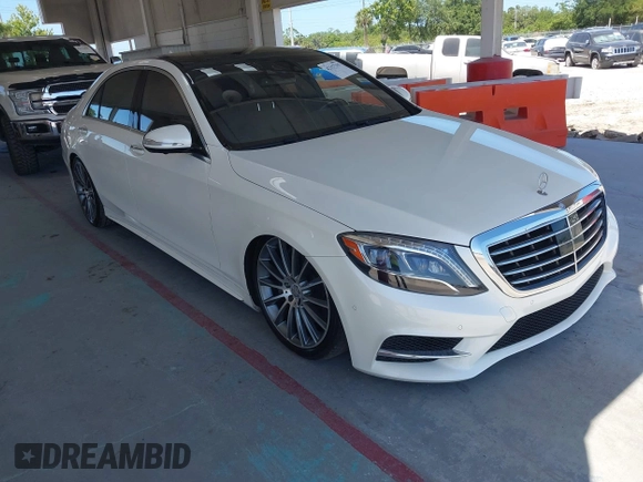 2015 Mercedes-Benz S 550 with VIN WDDUG8CB6FA102310, listed as a IAAI auction lot 42157319 with 94,517 mi miles and . Bid and sale history available at carsss.com. Image 1.
