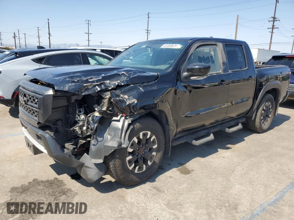 2024 Nissan Frontier SV with VIN 1N6ED1EJ4RN650125, listed as a Copart auction lot 65369825 with 14,282 mi miles and Salvage title. Bid and sale history available at DreamBid. Image 1.