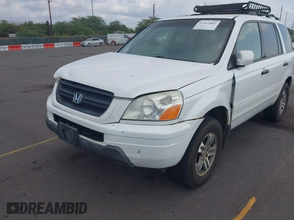 2005 Honda Pilot EX-L with RES with VIN 2HKYF186X5H530910, listed as a IAAI auction lot 41167862 with 199,775 mi miles. Bid and sale history available at carsss.com. Image 6.