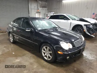 2005 Mercedes-Benz C 240 with VIN WDBRF81J85F591192, listed as a Copart auction lot 47052025 with 143,191 mi miles and Salvage Title. Bid and sale history available at DreamBid. Image 4.