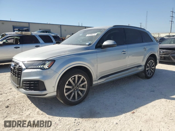 2024 Audi Q7 Premium Plus with VIN WA1LCBF74RD003858, listed as a Copart auction lot 73796074 with 9,755 mi miles and Salvage Title. Bid and sale history available at carsss.com. Image 1.