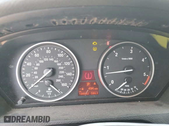 2010 BMW X5 35d with VIN 5UXFF0C58ALT76928, listed as a Copart auction lot 49082825 with 184,662 mi miles and Salvage Title. Bid and sale history available at carsss.com. Image 9.