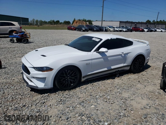 2019 Ford Mustang GT with VIN 1FA6P8CF0K5166163, listed as a Copart auction lot 51006725 with 34,748 mi miles and Salvage title. Bid and sale history available at DreamBid. Image 1.