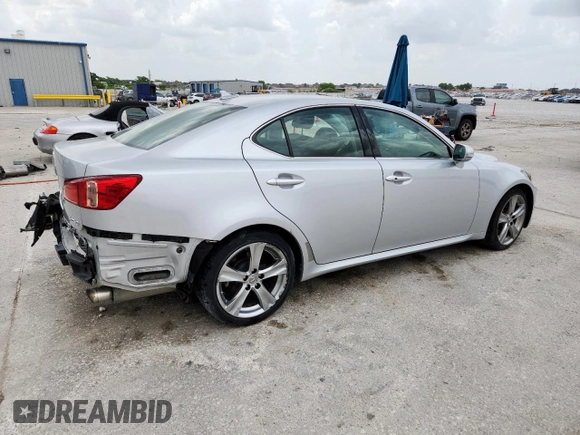2013 Lexus IS 250 with VIN JTHBF5C2XD5191547, listed as a Copart auction lot 63489765 with 150,290 mi miles and Salvage title. Bid and sale history available at DreamBid. Image 3.