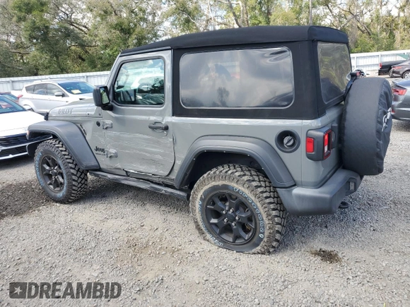 2022 Jeep Wrangler Sport S with VIN 1C4GJXAG2NW195751, listed as a Copart auction lot 44842615 with 42,289 mi miles and Salvage title. Bid and sale history available at DreamBid. Image 2.