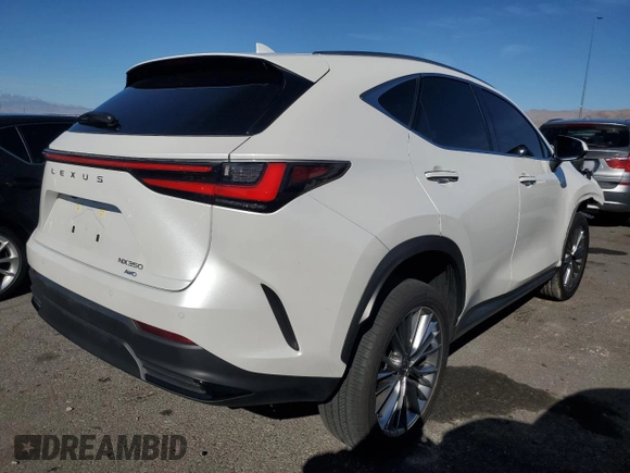 2025 Lexus NX 350 Premium with VIN JTJGGCEZ9S5010385, listed as a Copart auction lot 46846485 with 5,606 mi miles and Salvage title. Bid and sale history available at DreamBid. Image 3.