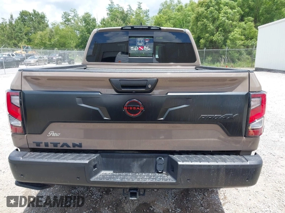 2023 Nissan Titan SV with VIN 1N6AA1ED0PN112536, listed as a IAAI auction lot 42311274 with 45,028 mi miles and . Bid and sale history available at DreamBid. Image 16.