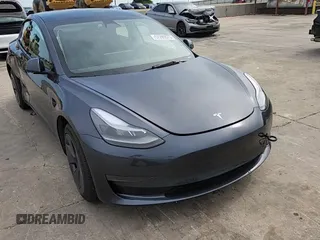2023 Tesla Model 3 with VIN 5YJ3E1EA1PF468627, listed as a Copart auction lot 57285575 with 5,952 mi miles and Salvage title. Bid and sale history available at DreamBid. Image 13.