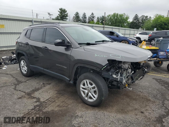 2020 Jeep Compass Sport with VIN 3C4NJDABXLT196966, listed as a Copart auction lot 61240865 with 61,148 mi miles and Salvage title. Bid and sale history available at DreamBid. Image 4.