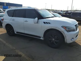 2011 Infiniti QX56 7-passenger with VIN JN8AZ2NE7B9003815, listed as a Copart auction lot 70988084 with 138,459 mi miles and Clean Title. Bid and sale history available at carsss.com. Image 4.