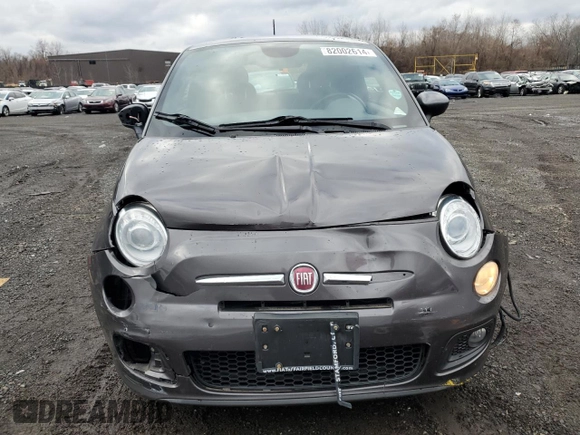 2014 FIAT 500 Sport with VIN 3C3CFFBR7ET267631, listed as a Copart auction lot 82002614 with 65,209 mi miles and Salvage Title. Bid and sale history available at carsss.com. Image 5.