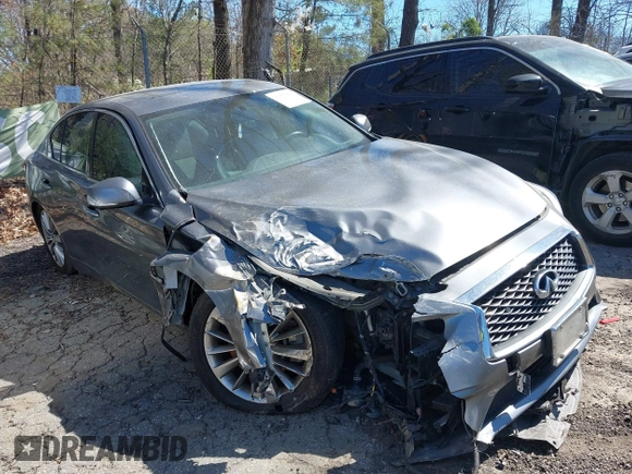 2018 Infiniti Q50 3.0t Luxe with VIN JN1EV7AR7JM434233, listed as a IAAI auction lot 41850208 with 75,610 mi miles. Bid and sale history available at carsss.com. Image 1.