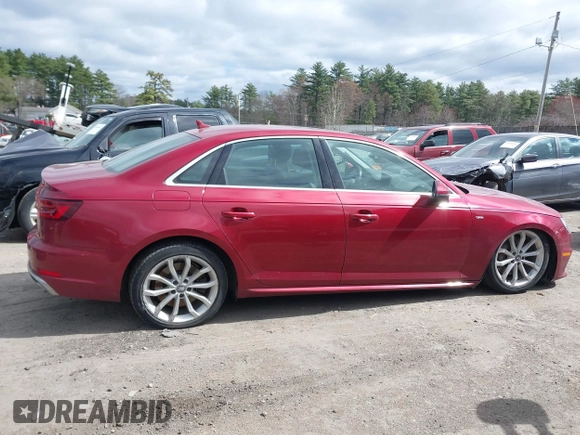 2019 Audi A4 Premium Plus z VIN WAUENAF49KN004753, wystawiony jako IAAI lot #42012315 z przebiegiem 105 208 mil mil oraz . Historia ofert i sprzedaży dostępna na DreamBid. Obrazek 13.