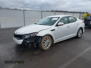 2015 Kia Optima EX with VIN 5XXGN4A7XFG429821, listed as a IAAI auction lot 41707204 with 134,383 mi miles. Bid and sale history available at carsss.com. Image 2.